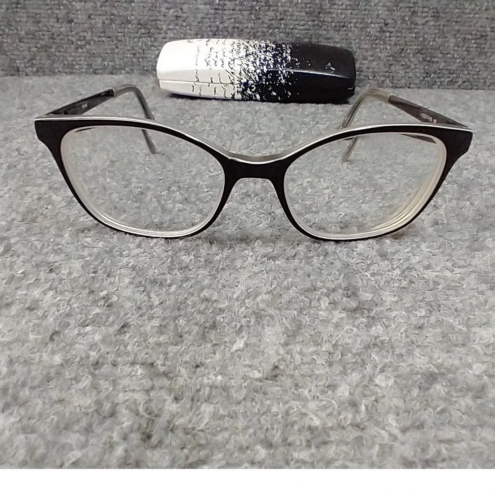Kensie Travel Eyeglass‎ Frames Black Clear Cat Eye Frames 53-17-135 BK with Case
